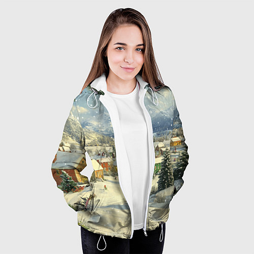 Женская куртка Дух рождества / 3D-Белый – фото 3