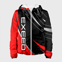 Куртка с капюшоном женская Exeed - red uniform, цвет: 3D-белый