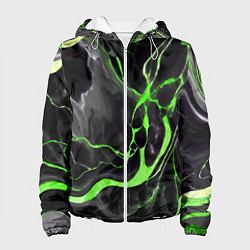 Женская куртка Зелёно-чёрный мрамор