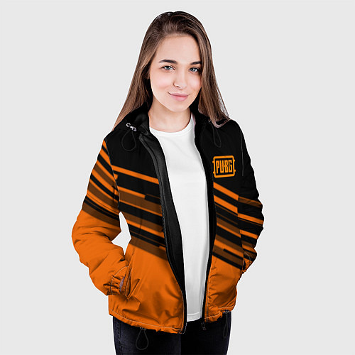 Женская куртка PUBG geometry line / 3D-Черный – фото 3
