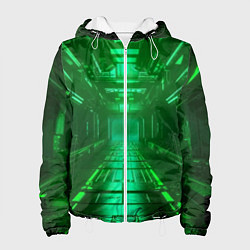 Куртка с капюшоном женская Зелёный коридор, цвет: 3D-белый