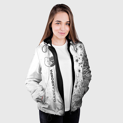 Женская куртка Danganronpa - white gradient по-вертикали / 3D-Черный – фото 3