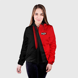 Куртка с капюшоном женская N7 - красная униформа, цвет: 3D-черный — фото 2
