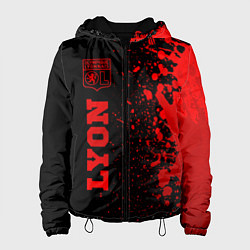 Куртка с капюшоном женская Lyon - red gradient по-вертикали, цвет: 3D-черный