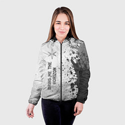 Куртка с капюшоном женская Bring Me the Horizon - white gradient по-вертикали, цвет: 3D-черный — фото 2