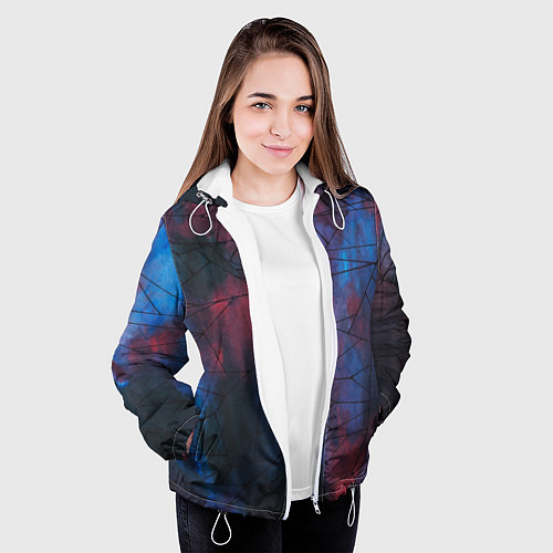 Женская куртка Космическая паутина / 3D-Белый – фото 3
