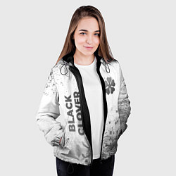 Куртка с капюшоном женская Black Clover - white gradient вертикально, цвет: 3D-черный — фото 2