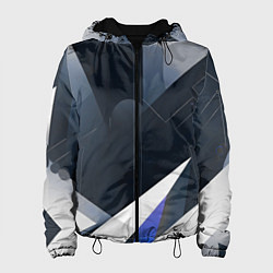 Куртка с капюшоном женская Абстракция город следующего века, цвет: 3D-черный