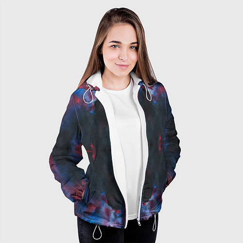 Женская куртка Тай-дай космос / 3D-Белый – фото 3