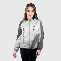 Куртка с капюшоном женская Tottenham - white gradient вертикально, цвет: 3D-черный — фото 2