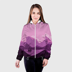 Куртка с капюшоном женская Горное озеро, цвет: 3D-белый — фото 2