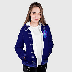 Куртка с капюшоном женская Mortal Kombat - Саб-Зиро, цвет: 3D-белый — фото 2