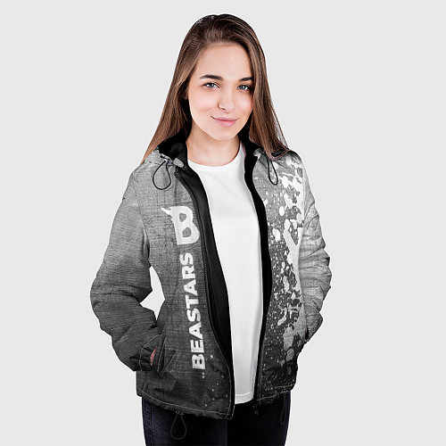Женская куртка Beastars - grey gradient по-вертикали / 3D-Черный – фото 3