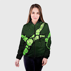 Куртка с капюшоном женская Объемный разлом плиты, цвет: 3D-черный — фото 2