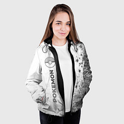 Куртка с капюшоном женская Pokemon - white gradient по-вертикали, цвет: 3D-черный — фото 2