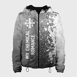 Куртка с капюшоном женская My Chemical Romance - grey gradient по-вертикали, цвет: 3D-черный