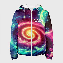 Куртка с капюшоном женская Spiral galaxy - neon glow, цвет: 3D-белый