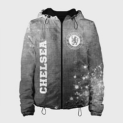 Куртка с капюшоном женская Chelsea - grey gradient вертикально, цвет: 3D-черный
