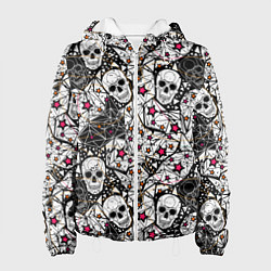 Женская куртка Черепа и красные звезды