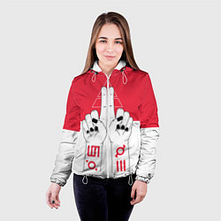 Куртка с капюшоном женская 30 Seconds to Mars poster, цвет: 3D-белый — фото 2