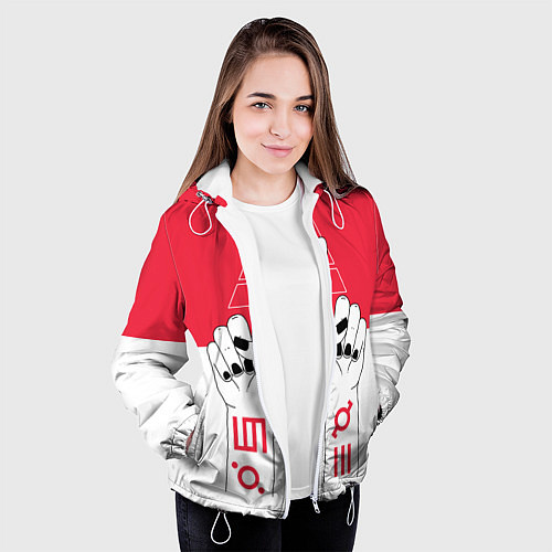 Женская куртка 30 Seconds to Mars poster / 3D-Белый – фото 3