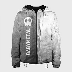 Куртка с капюшоном женская Babymetal - grey gradient по-вертикали, цвет: 3D-черный