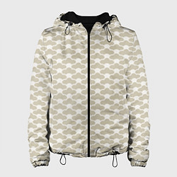 Куртка с капюшоном женская Геометричный узор в японском стиле, цвет: 3D-черный