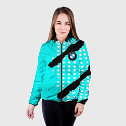 Куртка с капюшоном женская BMW sport краски, цвет: 3D-черный — фото 2