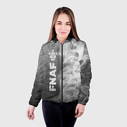 Куртка с капюшоном женская FNAF - grey gradient по-вертикали, цвет: 3D-черный — фото 2