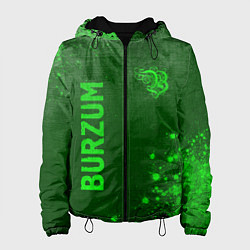 Куртка с капюшоном женская Burzum - green gradient вертикально, цвет: 3D-черный
