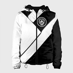 Куртка с капюшоном женская Манчестер Юнайтед геометрия, цвет: 3D-черный