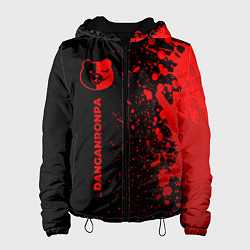 Куртка с капюшоном женская Danganronpa - red gradient по-вертикали, цвет: 3D-черный