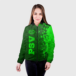 Куртка с капюшоном женская PSV - green gradient по-вертикали, цвет: 3D-черный — фото 2