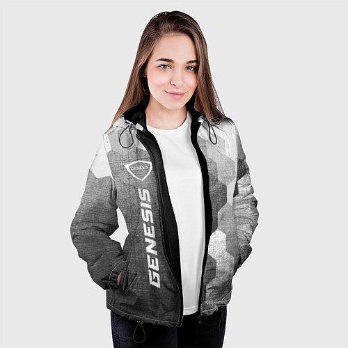 Женская куртка Genesis - grey gradient по-вертикали / 3D-Черный – фото 3