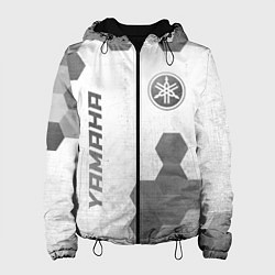 Куртка с капюшоном женская Yamaha - white gradient вертикально, цвет: 3D-черный