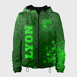 Куртка с капюшоном женская Lyon - green gradient вертикально, цвет: 3D-черный