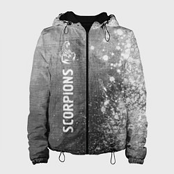 Куртка с капюшоном женская Scorpions - grey gradient по-вертикали, цвет: 3D-черный