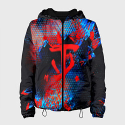 Куртка с капюшоном женская Doom космическая абстракция, цвет: 3D-черный