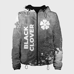 Куртка с капюшоном женская Black Clover - grey gradient вертикально, цвет: 3D-черный