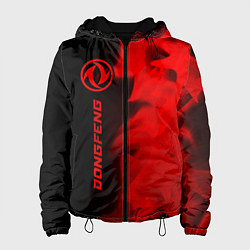 Куртка с капюшоном женская Dongfeng - red gradient по-вертикали, цвет: 3D-черный