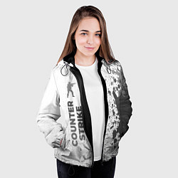 Куртка с капюшоном женская Counter Strike - white gradient по-вертикали, цвет: 3D-черный — фото 2