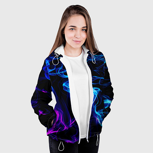 Женская куртка Color blue pink / 3D-Белый – фото 3