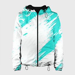 Куртка с капюшоном женская Color white light blue, цвет: 3D-черный
