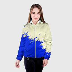 Куртка с капюшоном женская Color blue white, цвет: 3D-белый — фото 2