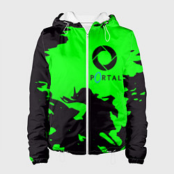 Куртка с капюшоном женская Portal черный дым, цвет: 3D-белый