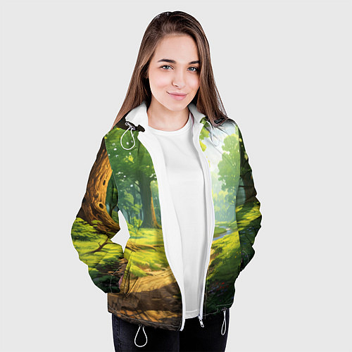 Женская куртка Fabulous forest / 3D-Белый – фото 3