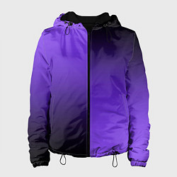 Женская куртка Чёрно-сиреневый градиент пополам