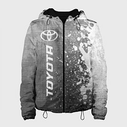 Куртка с капюшоном женская Toyota - grey gradient по-вертикали, цвет: 3D-черный