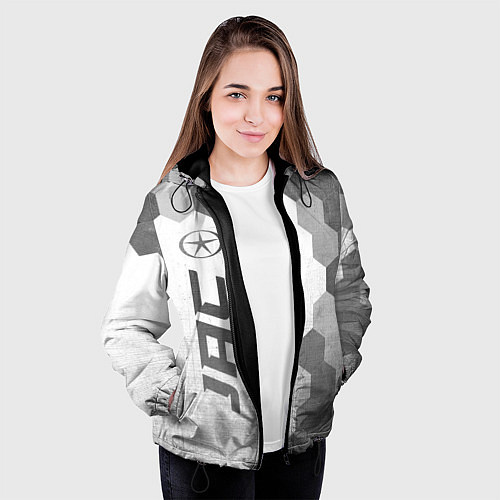 Женская куртка JAC - white gradient по-вертикали / 3D-Черный – фото 3