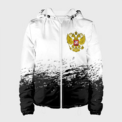 Женская куртка Россия черно белые краски